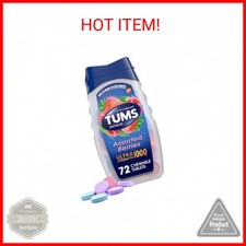 TUMS Ultra Strength Chewable Antacid Tablets for Heartburn Relief and Acid Indig