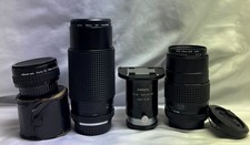 LOT of 3 Vintage Camera Lenses Hoya, Haze, Albinar-ADG Nice Condition