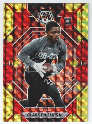 2023 Panini Mosaic Clark Phillips III Rookie RC Yellow Red Fusion /80 #301