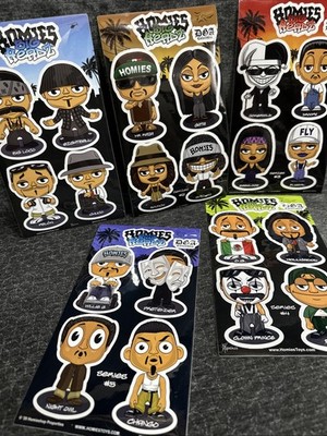 HOMIES BIG HEADZ STICKERS SET #1,2,3,4,5 Full Set