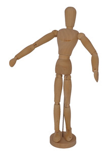Tall Wooden Jointed 16" Articulated Artist Model Mannequin