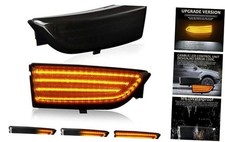 Sequential LED Turn Signal Side Mirror Lights Smoked Lens Fit 2012-2019 Fo-rd