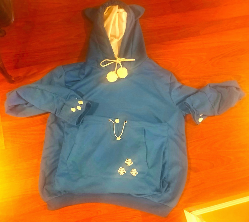 Dog Carrying Turquoise Sweatshirt XL