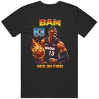 Bam Adebayo 83 Point Game The Bam Game Basketball Fan NBA JAM Parody v3 T Shirt