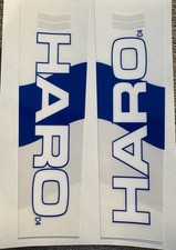 OLD SCHOOL BMX FREESTYLE 1985 BLUE HARO SPORT FORK STICKERS DECALS