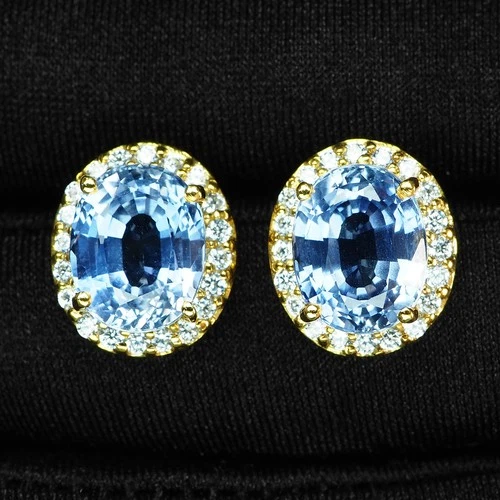 Luscious Cornflower Blue Sapphire 8.24Ct 925 Sterling Silver Handmade Earrings