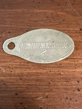 vtg ABRAHAM & STRAUS Brooklyn NY Key Fob Charge Credit Coin Tag
