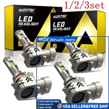 4/8X AUXITO 9006 9005 LED Headlight bulb High Low Canbus 60W 48000LM 6500K White