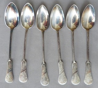 6 ANTIKE SILBER TEELÖFFEL ZUR VERLOBUNG 13 CM