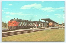 Postcard Ottawa Union Station Transcontinental Trains Ontario Canada c1973
