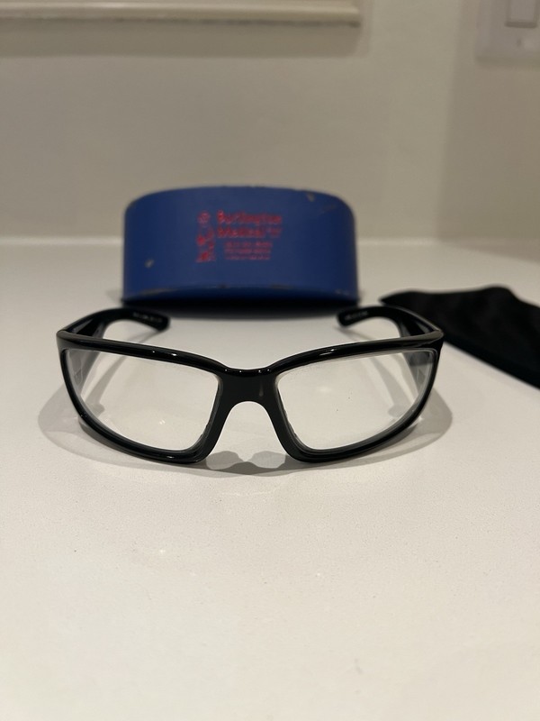 Wiley X ZAK Black Plastic Wraparound Rectangular Full Rim Lead Eyeglass Frames