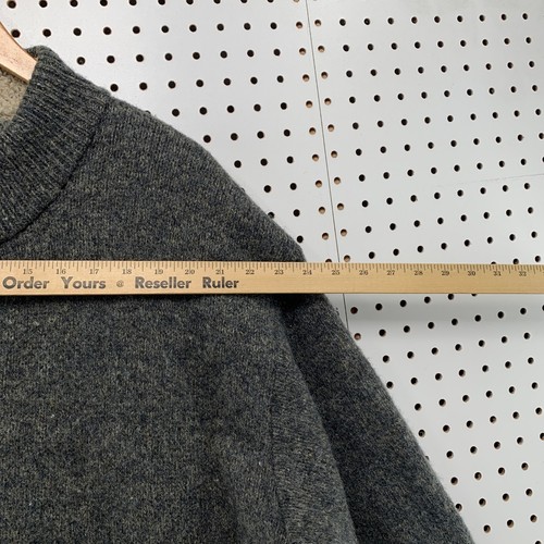 Vintage Eddie Bauer Zip Sweater Mens XL Gray 90s Wool Sherpa Lined Made in USA - Picture 14 of 17