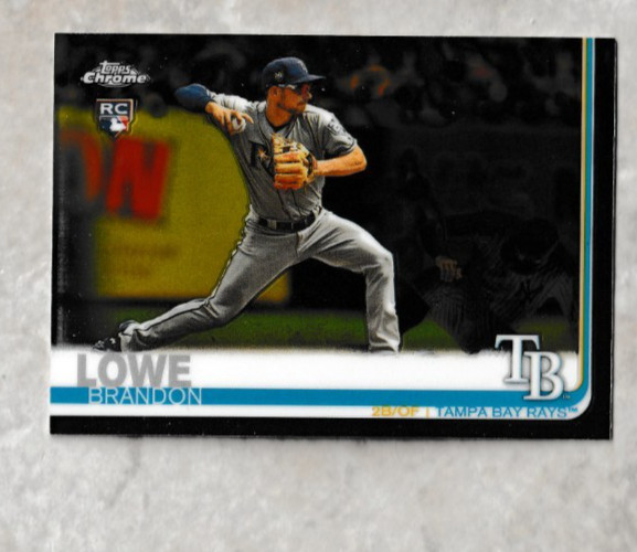 2019 Topps Chrome #151 BRANDON LOWE RC Tampa Bay Rays QUTY MINT