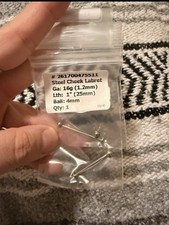 Steel Cheek Labret 16g Ball Closure Silver 25...