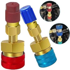A/C R1234YF Quick Coupler Connector Adapters High/Low Manifold AC Gauge Auto Set