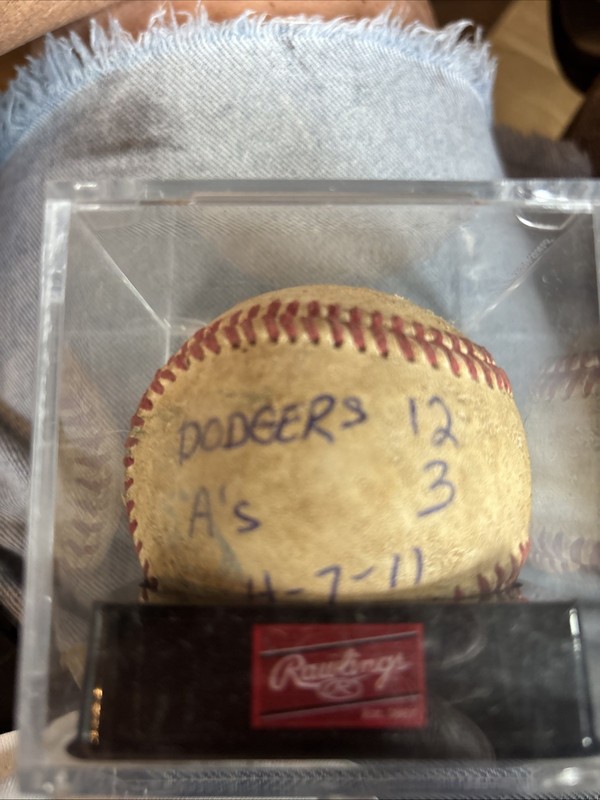 dodgers game used ball