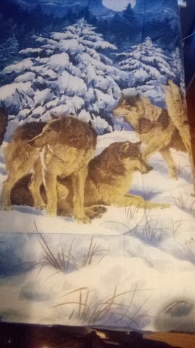 MIDNIGHT WOLVES Howling Pack blue Comforter twin - Picture 3 of 11