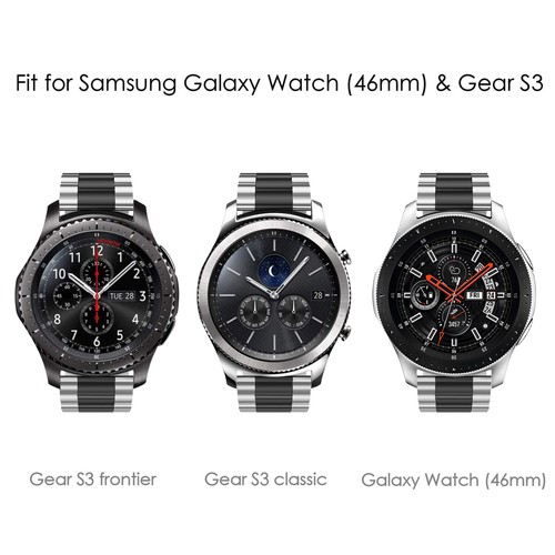 Reloj para Samsung Gear S3 Frontier/S3 Classic/Galaxy 46 mm correa de acero inoxidable - Imagen 2 de 24