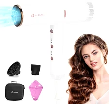 Hair Blow Dryer with Diffuser, IG INGLAM Professional 110,000 RPM Brushless M...
