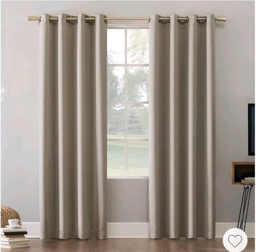 Sun Zero Oslo Stone Color Grommet Curtain Panel 52" x 54" New - Picture 4 of 10