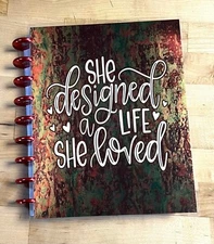 "She Designed a Life She Loved" Cover Set for use with Classic Happy Planner~