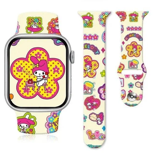 Anime Sannrio My Melody Cinnamoroll Kuromi Uhrenarmband für Apple Watch 8765 Stra - Bild 35 von 58