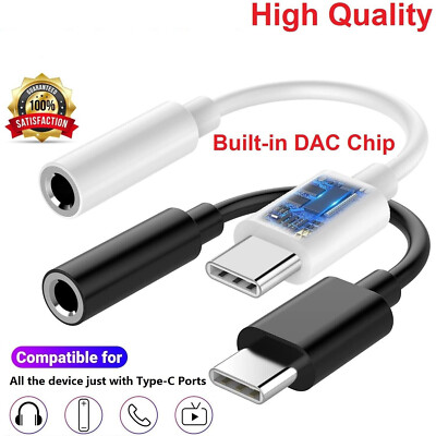 USB Type-c to 3.5mm Jack Audio Adapters Cords For iPhone 15 16 17 & Android WH
