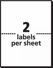 200 Self Adhesive Shipping Mailing Labels 2/8.5x11 FULL Sheet-BEST USA MADE
