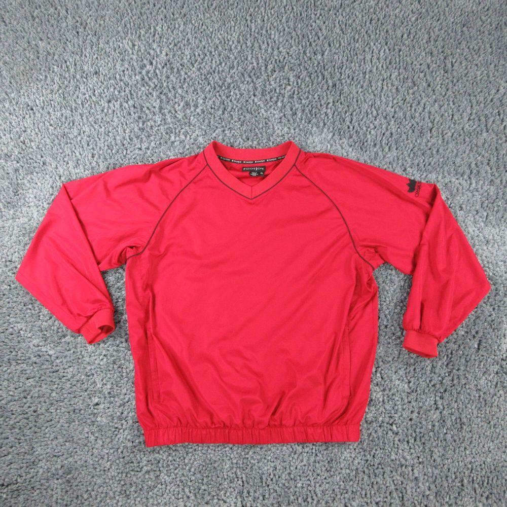 Foot Joy Shirt Mens Extra Large Red Golf Windbreaker Wind Shirt