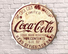 Coca Cola Bottle Top Sign Bar Retro Wall Display Metal Coke Cream Vintage 40cm