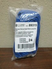  24-CT C-Line Classic Neck Lanyard w/ Swivel Hook 36" - Set of 24 - Blue 89315