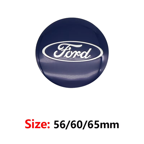 4 Pezzi 56Mm 60Mm 65Mm Auto Styling Ruota Centro Mozzo Tappi Adesivi Badge per Fiesta - Foto 9 di 12