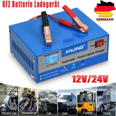 Kopen 12/24V Intelligente Auto KFZ Batterie Ladegerät Impuls Reparatur