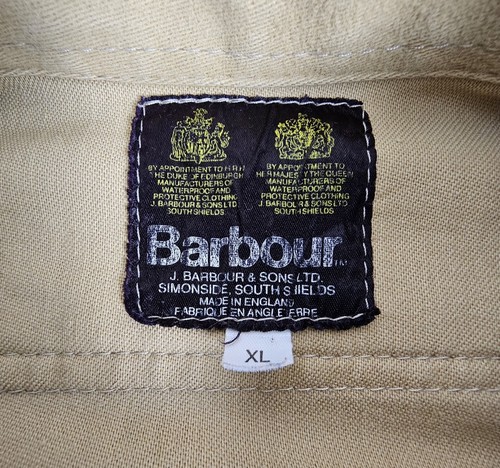 Vtg Barbour Chamois Shirt Mens XL Brown Sueded L/S Button Down Made In ENGLAND - Picture 3 of 7