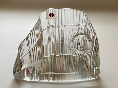 Iittala Paperweight ''Kuutamo Tunturilla'', Valto Kokko, Made in Finland