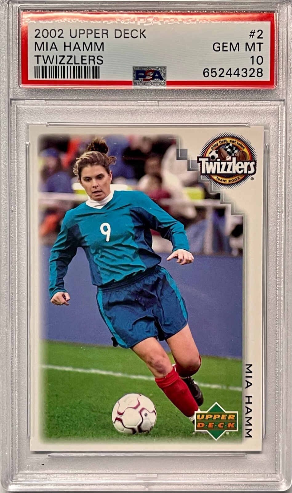 2002 UPPER DECK TWIZZLERS #2 MIA HAMM PSA GEM MINT 10 POP 3