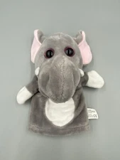 Kellytoy Plush Elephant Puppet 11" Hand Puppet Hard Eyes Stuffed Animal Toy