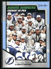 2020-21 Upper Deck #610 Tampa Bay Lightning OPC Update Blue Hockey Card