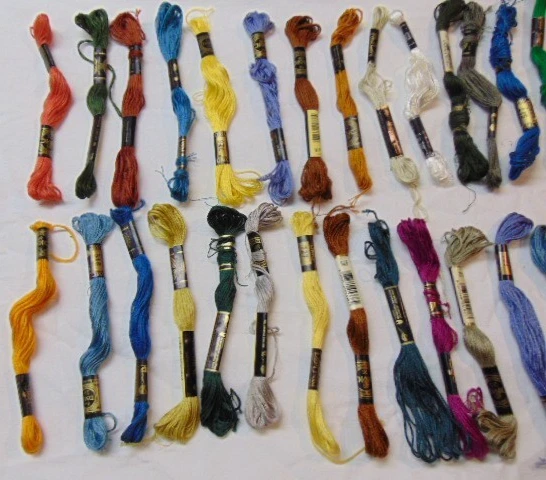 DMC #25 Embroidery Floss Lot of 46 Cotton  Needlepoint Thread France Paris - Image 2 of 4