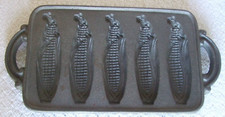 Cast Iron John Wright Corn Bread Mold 5 Ears #2 1995 Made in USA