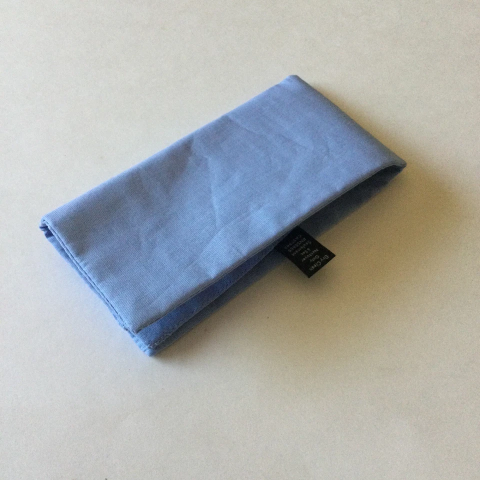 NORDSTROM LOJA MASCULINA ALGODÃO PRÉ-DOBRADO BOLSO PERFEITO QUADRADO AZUL NOVO SEM ETIQUETAS - Imagem 3 de 4