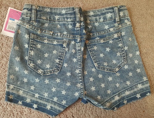 Circo® Girls' Adj Waist Stars Cut-off Denim Jean Shorts Sz. LG - NWT - Picture 2 of 2