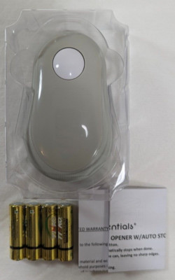 Cooks Essentials Automatic Can Opener Smooth Edge GRAY w/ Auto Stop & Batteries