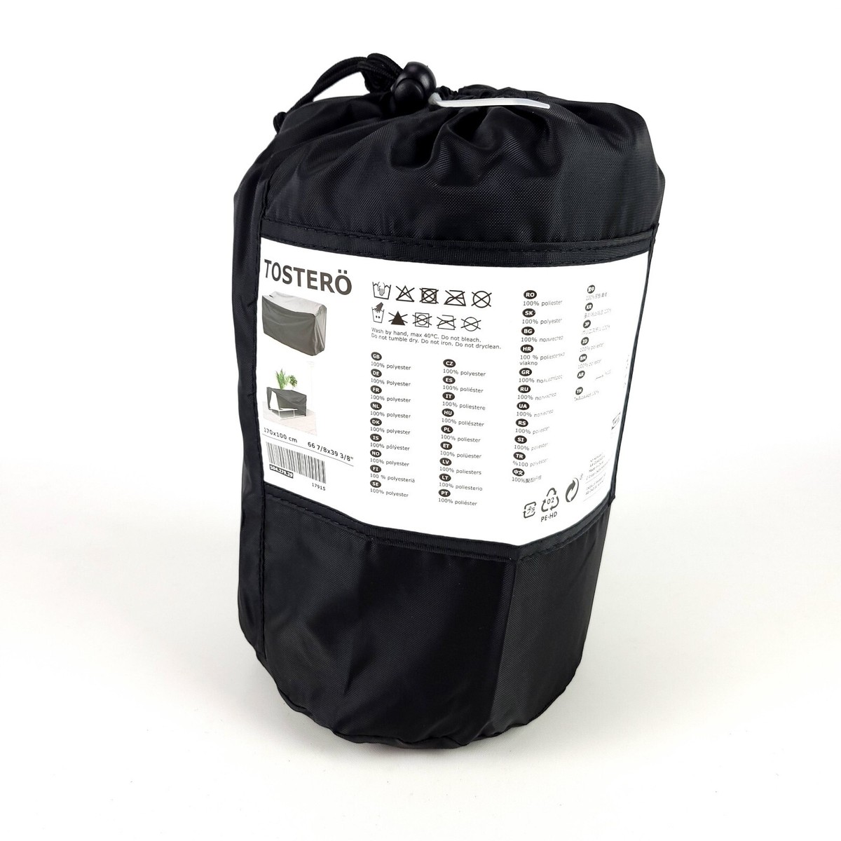 Ikea TOSTERO Cover for Outdoor Furniture Sofa/Black 66 7/8 x 39