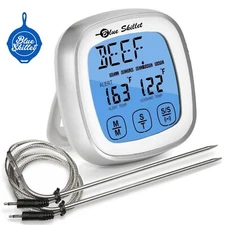 Digital Meat Thermometer Timer Touchscreen Cooking Grilling Display Probe Gift