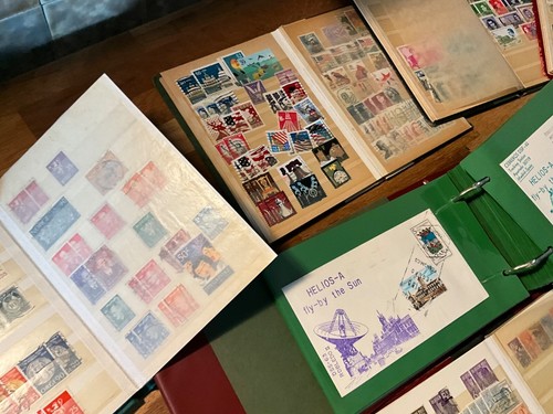 world stamp glory box 10kg 2 coins many small stockbooks and cover albums - Picture 9 of 17