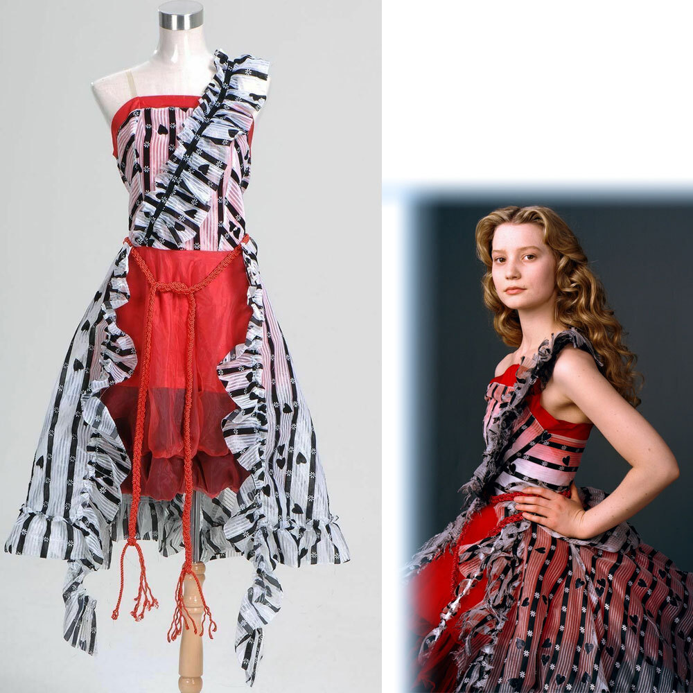 Alice In Wonderland Alice Red Court Um Dress Cosplay for Fancy