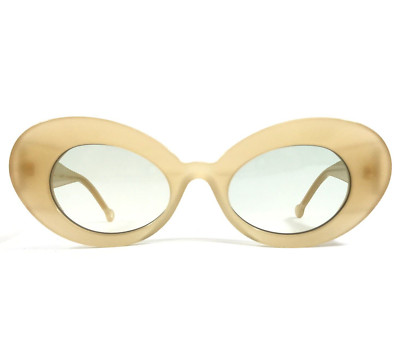 Nathalie Blanc Sunglasses MYLENE 185 Beige Frames w/ Gradient Light Green Lenses
