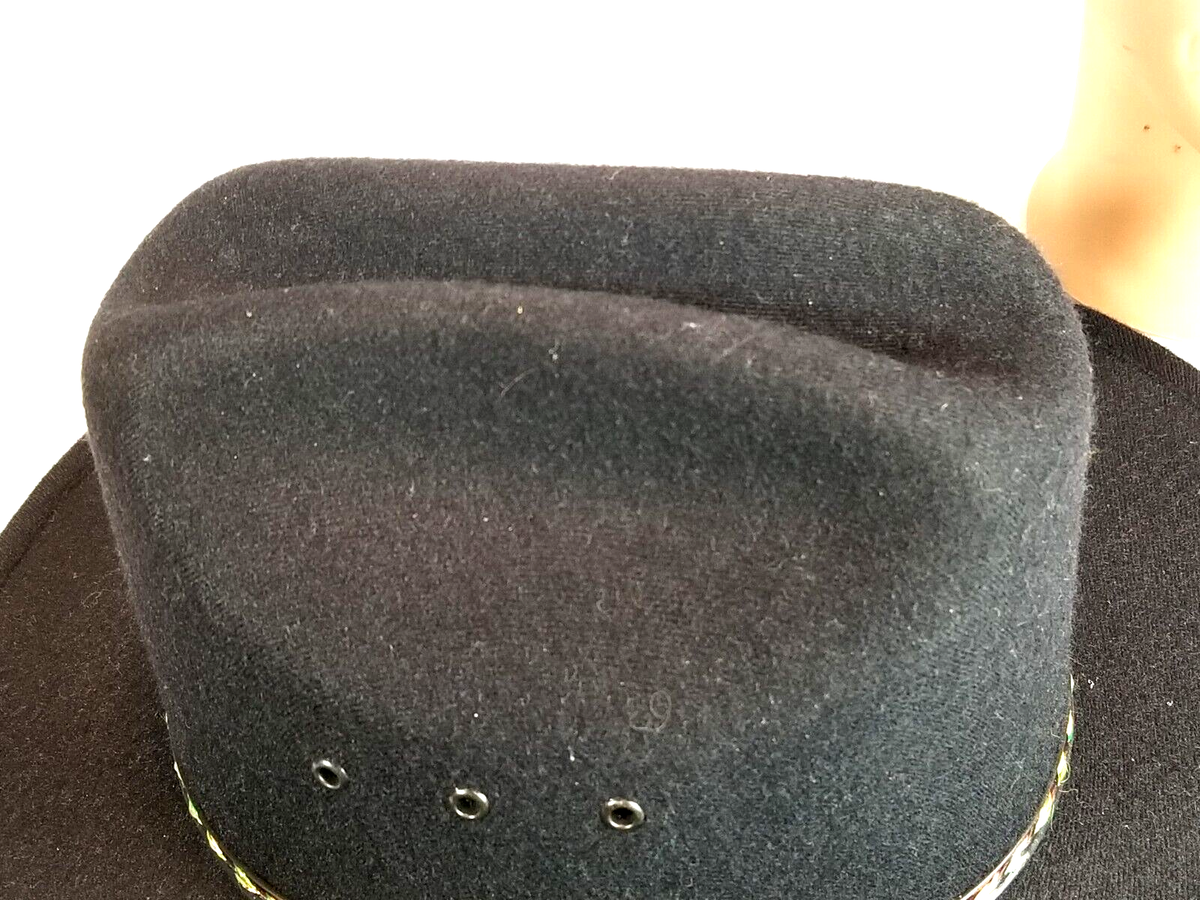 Vintage Pigalle Sombreros Black Felt Western Cowboy Ranch 