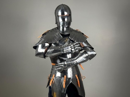 German Gothic Rüstungsanzug | Mittelalter Ritter Rüstung Anzug | Halbkörper Rüstung Anzug - Bild 5 von 12